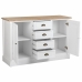 Aparador Alexandra House Living Branco Castanho Liga de Zinco Madeira MDF 40 x 82 x 124 cm