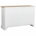 Aparador Alexandra House Living Branco Castanho Liga de Zinco Madeira MDF 40 x 82 x 124 cm