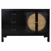 Credenza Alexandra House Living Nero Rattan Legno di abete 36 x 73 x 106 cm