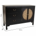 Credenza Alexandra House Living Nero Rattan Legno di abete 36 x 73 x 106 cm