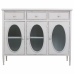 Buffet Alexandra House Living Blanc Métal verre 40 x 80 x 100 cm