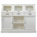 Buffet Alexandra House Living Blanc verre Bois de manguier 45 x 106 x 125 cm