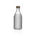 Botella Versa 1 L Rayas Vidrio Aluminio 9,8 x 25,1 x 9,8 cm