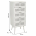 Bielizník Alexandra House Living Biela Bambus Drevo MDF 36 x 100 x 42 cm