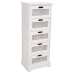 Cassettiera Alexandra House Living Bianco Canna Legno di paulownia Legno MDF 29 x 91 x 35 cm