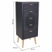 Chest of drawers Alexandra House Living Golden Dark grey MDF Wood 36 x 100 x 42 cm