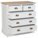 Chest of drawers Alexandra House Living White Brown Zinc Alloy MDF Wood 40 x 80 x 80 cm