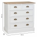 Chest of drawers Alexandra House Living White Brown Zinc Alloy MDF Wood 40 x 80 x 80 cm