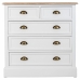 Chest of drawers Alexandra House Living White Brown Zinc Alloy MDF Wood 40 x 80 x 80 cm