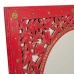 Wall mirror Alexandra House Living Red Glass Brass MDF Wood 1 x 84 x 84 cm