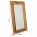 Стенно огледало Alexandra House Living Кафяв Месинг Дърво манго Дървен MDF 1 x 88 x 49 cm