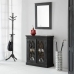 Wandspiegel Alexandra House Living Schwarz Glas Tannenholz 3 x 90 x 70 cm