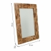 Zidno ogledalo Alexandra House Living Prirodno Drvo MDF 84 x 2 x 62 cm