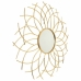 Wall mirror Alexandra House Living Golden Metal Glass 3 x 89 x 89 cm