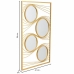 Espejo de pared Alexandra House Living Oro Metal Hierro Espejo 2 x 96 x 61 cm