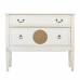 Chest of drawers Alexandra House Living White Rattan Fir wood MDF Wood 72 x 38 x 88 cm