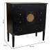 Chest of drawers Alexandra House Living Black Rattan Fir wood MDF Wood 38 x 90 x 85 cm