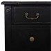 Chest of drawers Alexandra House Living Black Rattan Fir wood MDF Wood 38 x 90 x 85 cm