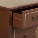 Chest of drawers Alexandra House Living Brown Natural Rattan Fir wood MDF Wood 38 x 72 x 88 cm