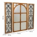 Specchio da parete Alexandra House Living Naturale Vetro Legno di abete 3 x 127 x 76 cm