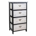 Cassettiera Alexandra House Living Bianco Nero Legno di paulownia 29 x 73 x 40 cm