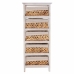 Chest of drawers Alexandra House Living White Cloth Water hyacinth Paolownia wood 25 x 88 x 35 cm