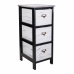 Cassettiera Alexandra House Living Bianco Nero Legno di paulownia 32 x 63 x 26 cm