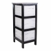 Cassettiera Alexandra House Living Bianco Nero Legno di paulownia 32 x 63 x 26 cm