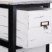 Cassettiera Alexandra House Living Bianco Nero Legno di paulownia 32 x 63 x 26 cm