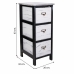 Cassettiera Alexandra House Living Bianco Nero Legno di paulownia 32 x 63 x 26 cm