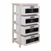 Cassettiera Alexandra House Living Bianco Legno di paulownia 29 x 73 x 40 cm