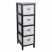 Cassettiera Alexandra House Living Bianco Nero Legno di paulownia 32 x 81 x 26 cm