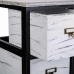 Cassettiera Alexandra House Living Bianco Nero Legno di paulownia 32 x 81 x 26 cm