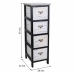 Cassettiera Alexandra House Living Bianco Nero Legno di paulownia 32 x 81 x 26 cm