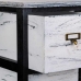 Chest of drawers Alexandra House Living White Black Paolownia wood 32 x 98 x 26 cm