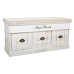 Cassapanca Alexandra House Living Bianco Legno di paulownia Legno MDF 35 x 50 x 102 cm