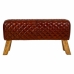 Banquette Alexandra House Living Cuir Bois de manguier 46 x 35 x 89 cm