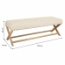 Bench Alexandra House Living Cream Rubber Wood 46 x 45 x 130 cm