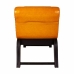 Banqueta Alexandra House Living Laranja Poliuretano Madeira MDF 40 x 65 x 90 cm