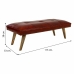 Taboret Alexandra House Living Czerwony Skórzany Drewno mango 53 x 38 x 115 cm