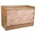 Banqueta Alexandra House Living Castanho Natural Madeira de paulónia Madeira MDF 38 x 53 x 80 cm Sapateira