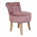 Banqueta Alexandra House Living Cor de Rosa Veludo Borracha 46 x 58 x 45 cm