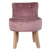 Banqueta Alexandra House Living Cor de Rosa Veludo Borracha 46 x 58 x 45 cm