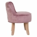 Banqueta Alexandra House Living Cor de Rosa Veludo Borracha 46 x 58 x 45 cm