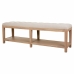 Banqueta Alexandra House Living Cinzento Creme 38 x 51 x 150 cm