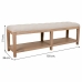 Banqueta Alexandra House Living Cinzento Creme 38 x 51 x 150 cm