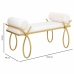 Sittpall Alexandra House Living Guld Skum Järn Trä MDF 49 x 53 x 112 cm