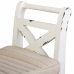 Banqueta Alexandra House Living Branco Madeira 33 x 73 x 72 cm