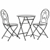 Ensemble Table + 2 Chaises Alexandra House Living Noir 60 x 75 x 60 cm