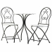 Table set with 2 chairs Alexandra House Living White Black 60 x 75 x 60 cm